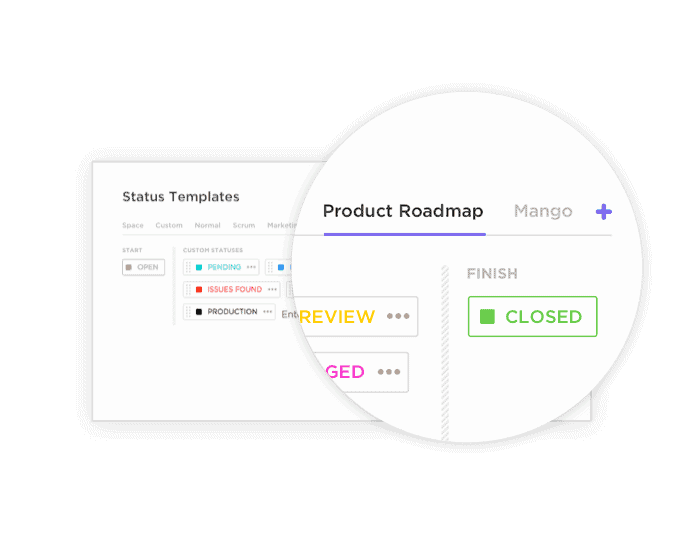 Create templates for statuses