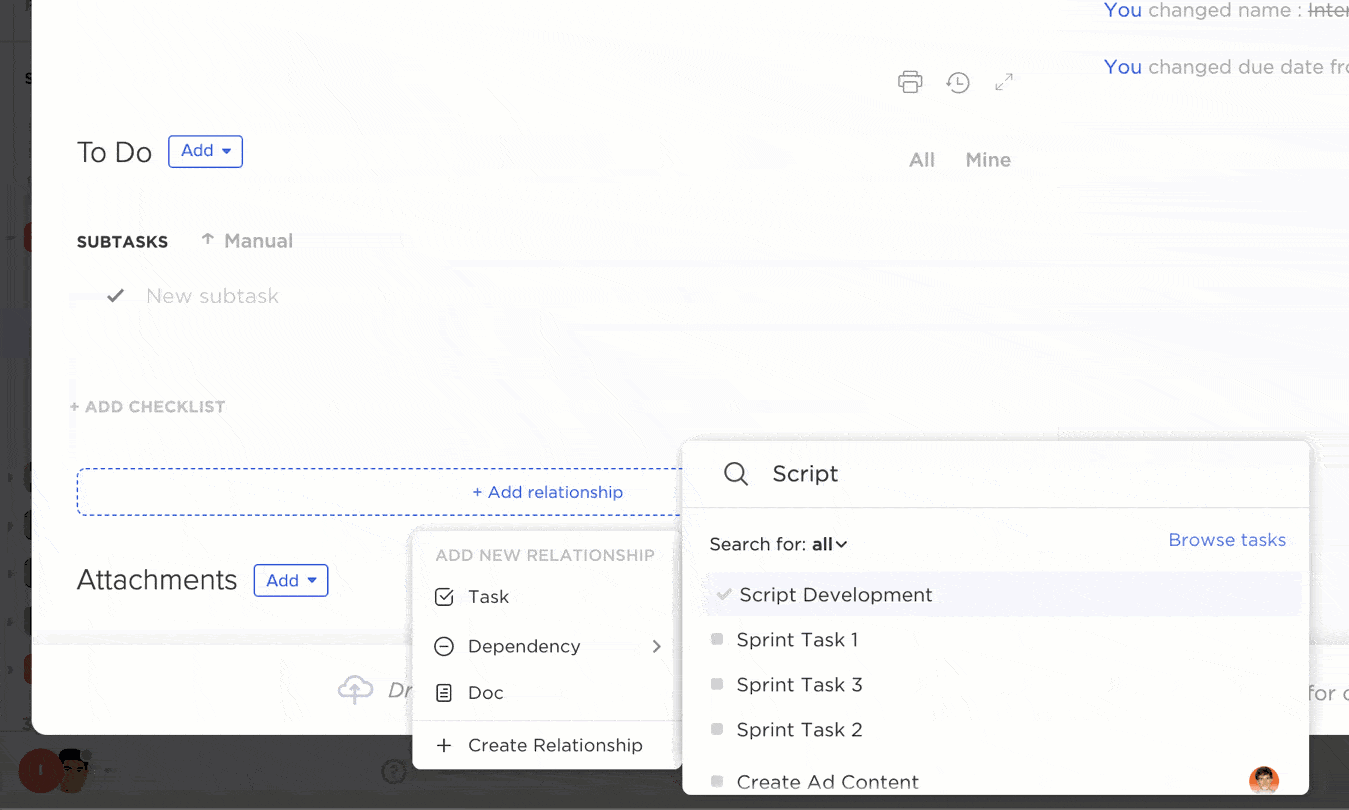 Set dependencies to know what comes next.